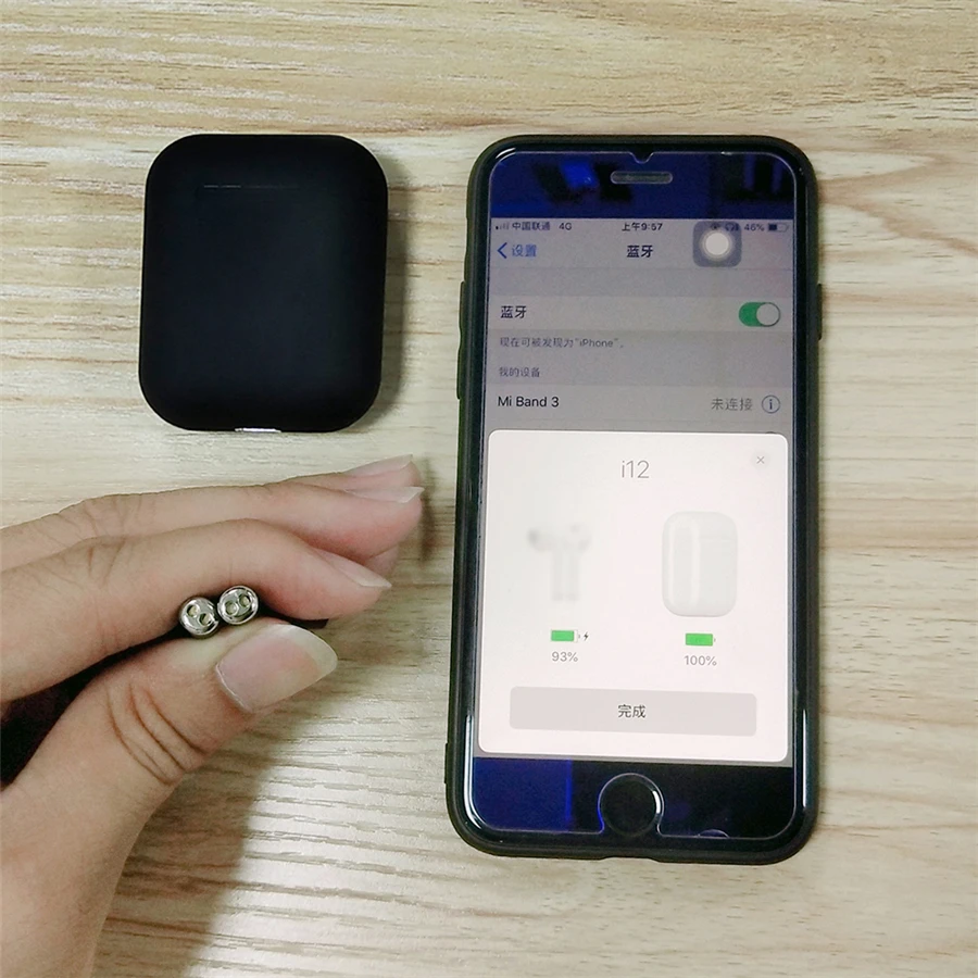 Беспроводные всплывающие Bluetooth 5 0 i12 Tws мини наушники с сенсорным управлением для