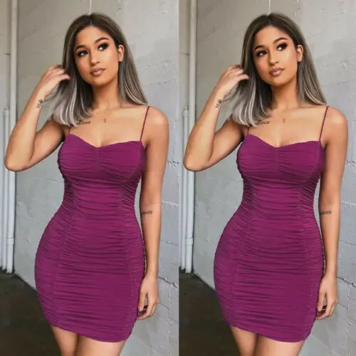 Простой стильный 2019 женщин спинки рукавов Слинг палантин грудь мини вечерние