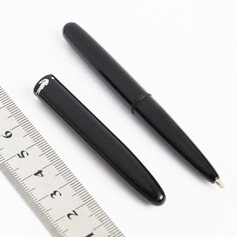 Мини ручка из крокодила черная Шариковая + сумка NEAT CONVIENCE 9 см|roller ball pen|ball penpen black |