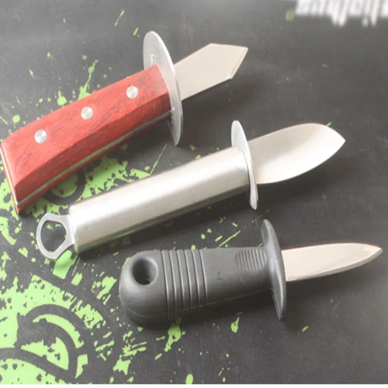 Нож для устриц из нержавеющей стали с открытым корпусом острый нож деревянной