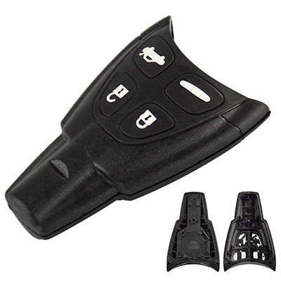 soft button OkeyTech автомобильный чехол для дистанционного ключа, 4 кнопки для SAAB 9-3 93 2003-2007, неразрезанное лезвие, смарт-карта, пустая замена, брелок без ключа - Количество кнопок: soft button