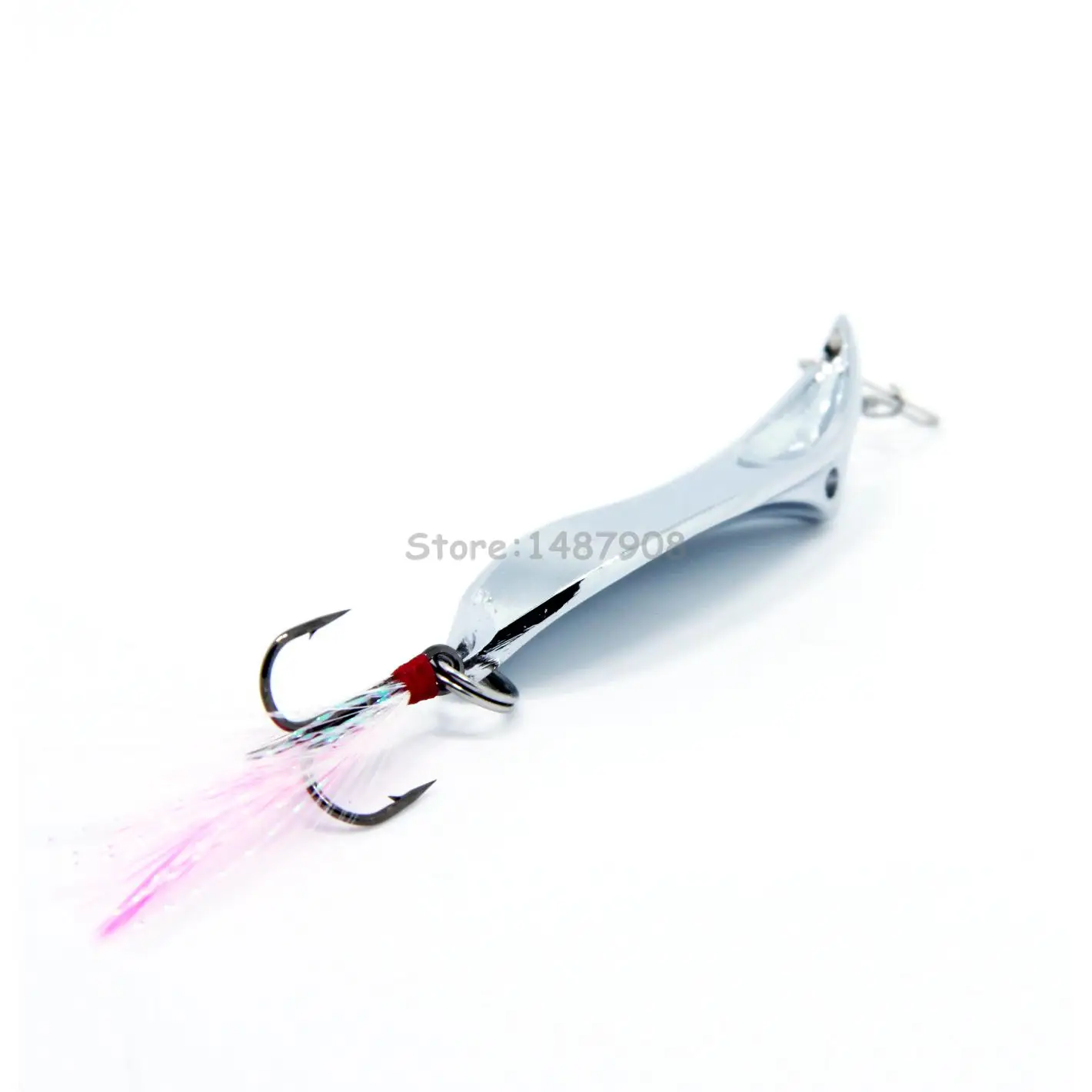 Блесна рыболовная SAMSFX металлическая серебристая/Золотистая с блестками 15 г