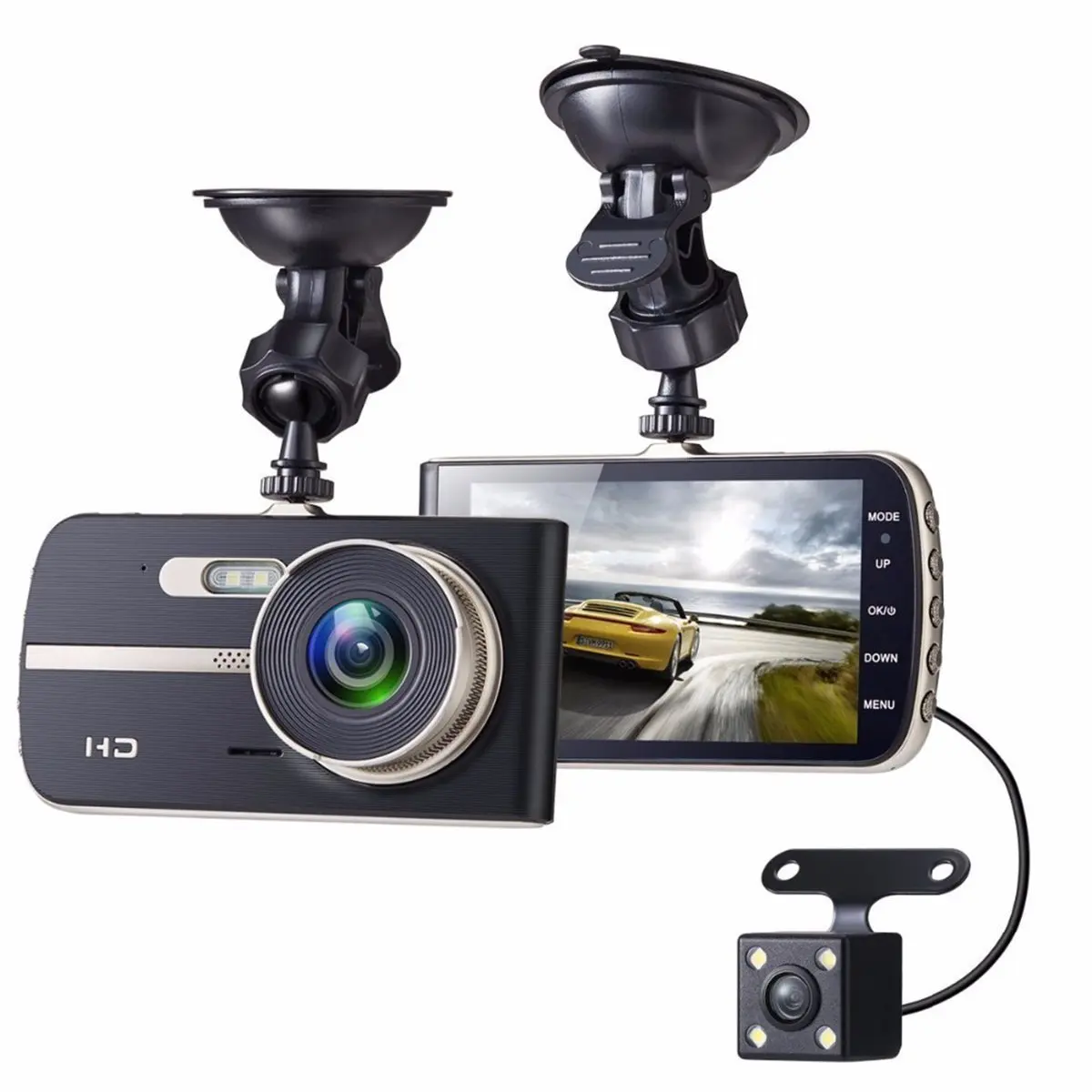 Dash камера IPS 4 0 &quotWDR 1080P автомобильная регистратор видеорегистратор g сенсор Adas