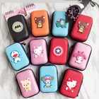 Мультяшная мини гарнитура, сумка для наушников, органайзер для USB-кабеля, защитный чехол для наушников на молнии, сумка для хранения наушников, кошелек для мелочи