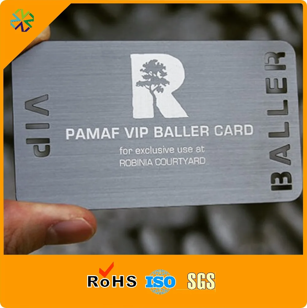 Custom cheap stainless steel engraved business metal card