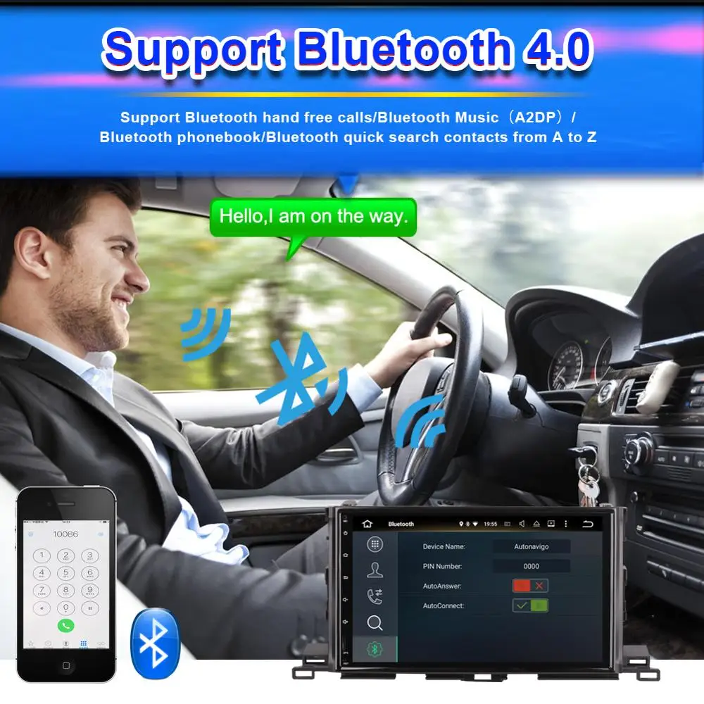 Автомобильный радиоприемник с восьмиядерным процессором Android 7 1/8 0 ОЗУ 4 Гб