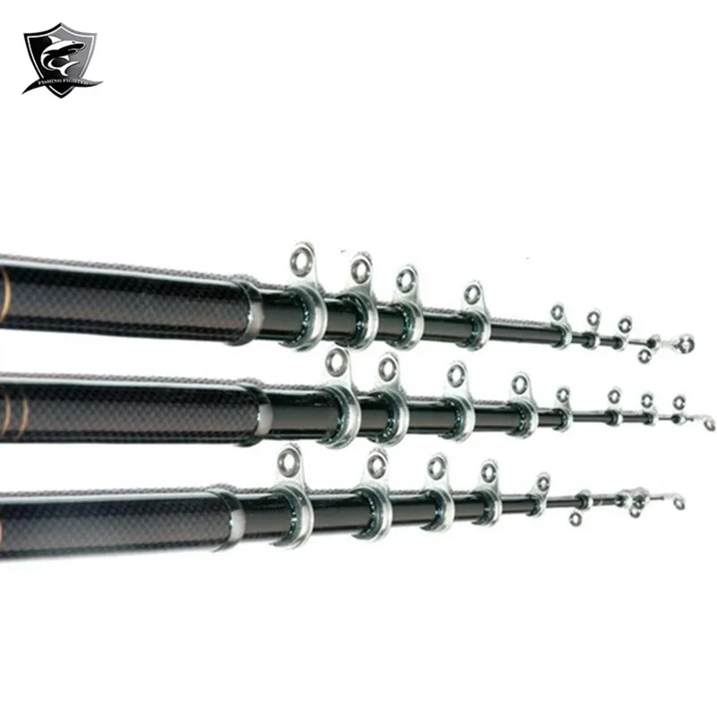 Высокая Углеродного Волокна Телескопическая Удочка Surf Кастинг Спиннинг Полюс