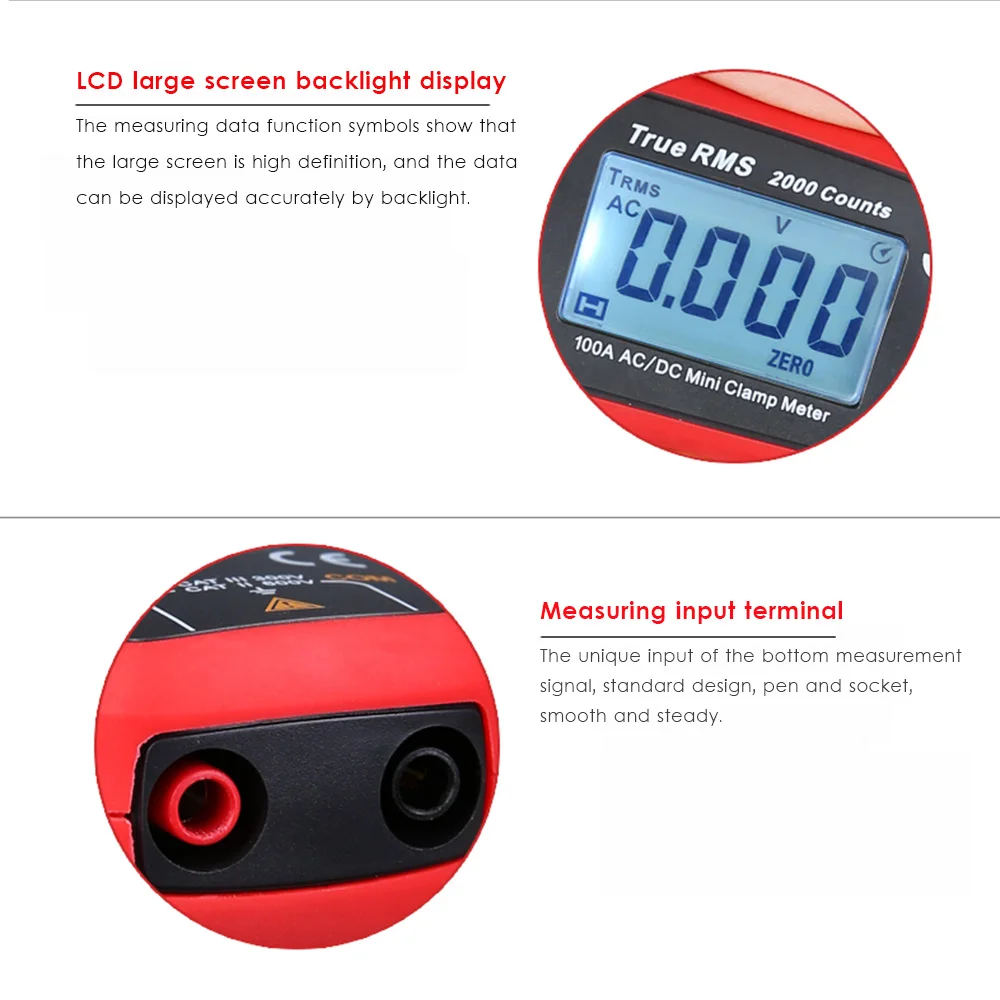 UNI T UT210D цифровой клещи мультиметр AC/DC Ток Напряжение сопротивление емкость