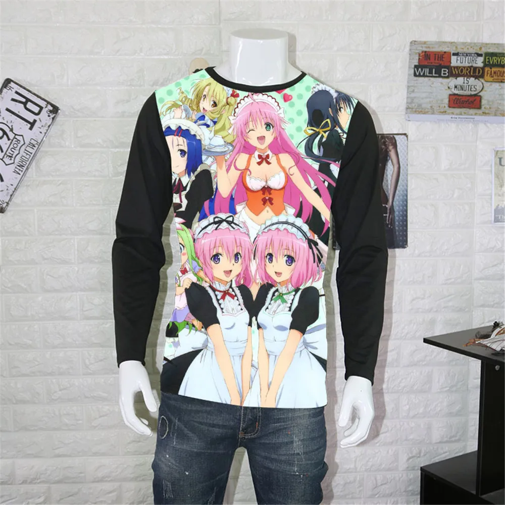 Японская аниме рубашка для косплея To Love-Ru футболки в разных стилях Золотая