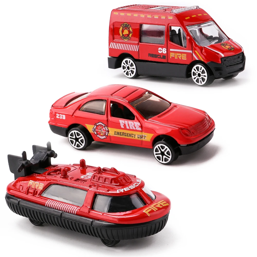 Модель Car1: 64 серия пожаротушения Литые металлические игрушечные машинки набор из