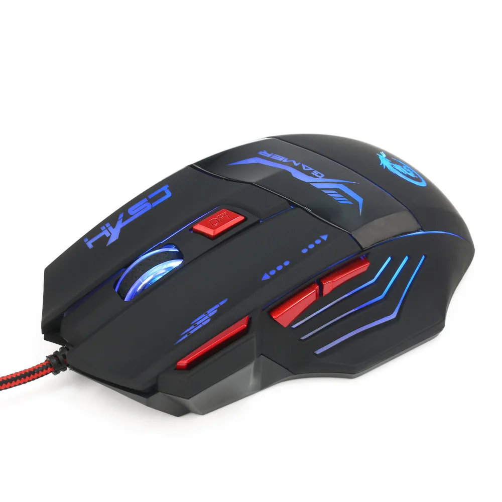 Проводная игровая мышь USB с 7 клавишами оптика 3200DPI для настольных компьютеров