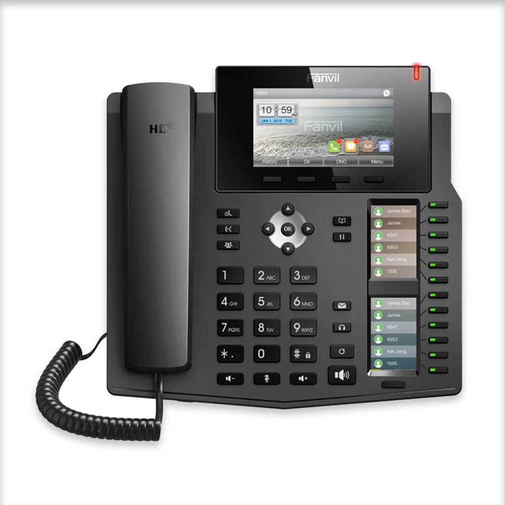 Новый Fanvil X6 IP телефон высокого класса предприятия Настольный HD голос с 6 SIP линий и