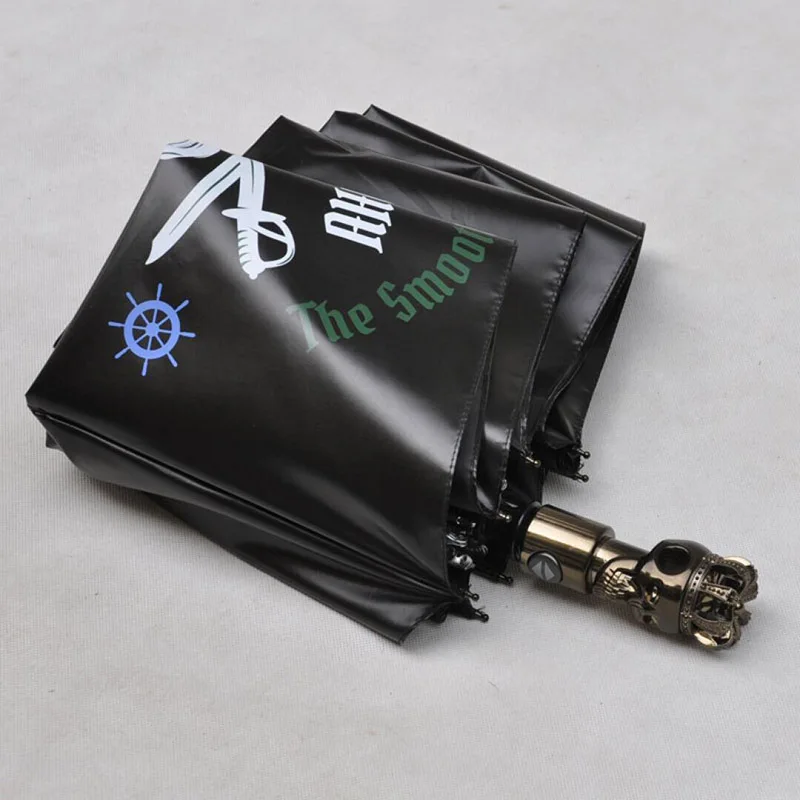 Автоматический складной зонт для мужчин уникальный с черепом мальчиков защита