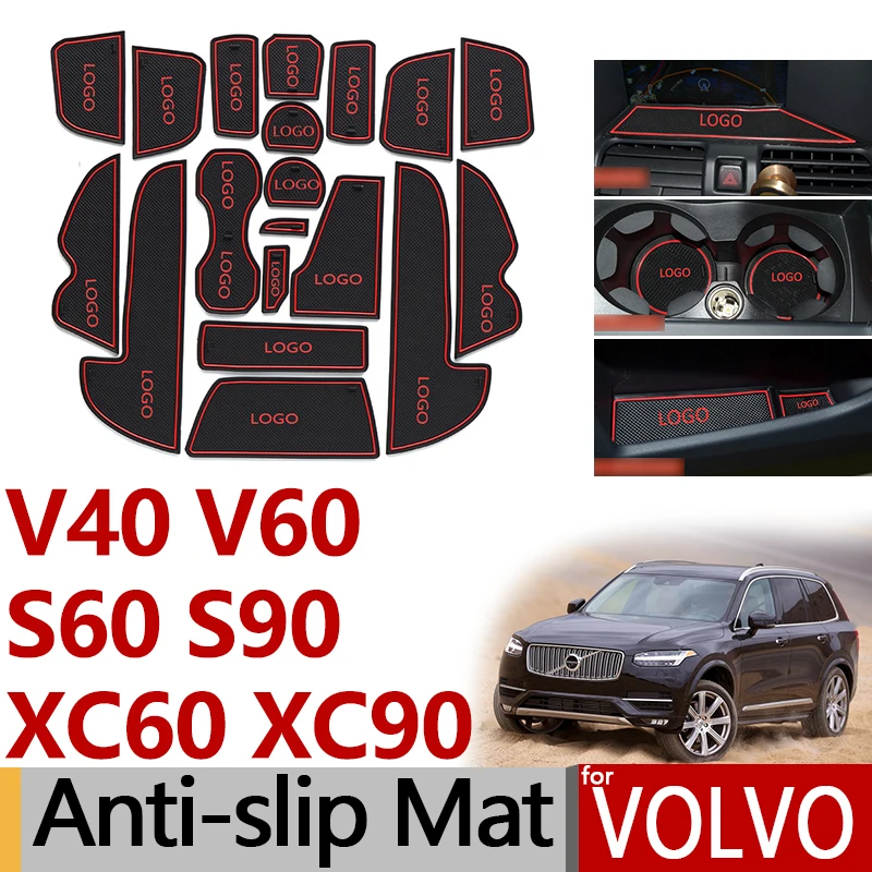 Противоскользящий резиновый коврик для VOLVO V40 V60 S60 S90 XC60 XC90 2013 2014 2015 2016 2017 2018 2019