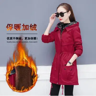 

[Every day special] winter women 2020 winter new version of casual slim was thin and long sections plus thick velvet