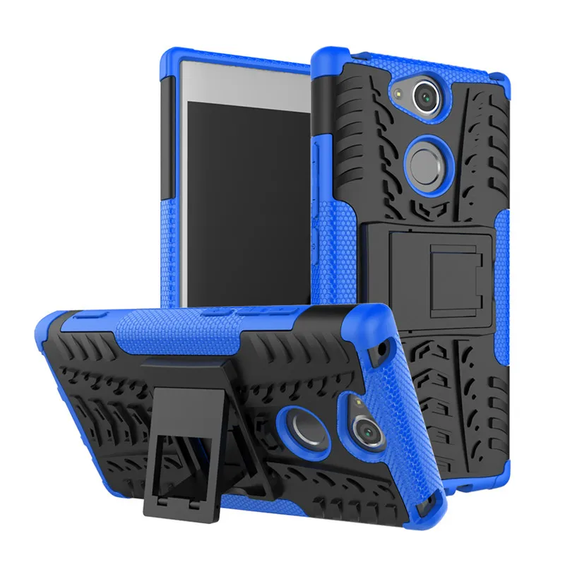 Silicon + Plastic 2 in 1 Dual Layer Shockproof Stand Phone Protection Case Cover For Sony Xperia XA2 5.2" | Мобильные телефоны