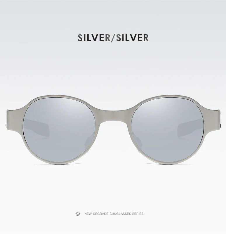 AL-MG круглые Tr90 удобные мужские и женские поляризованные зеркальные