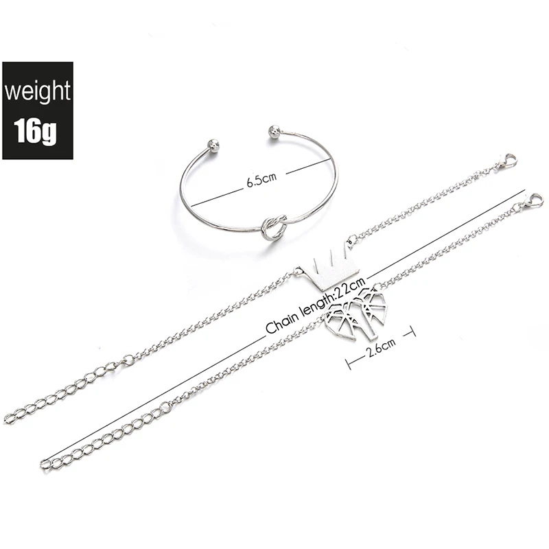 3 шт./компл. женское ожерелье в богемном стиле серебряного цвета с вырезами виде