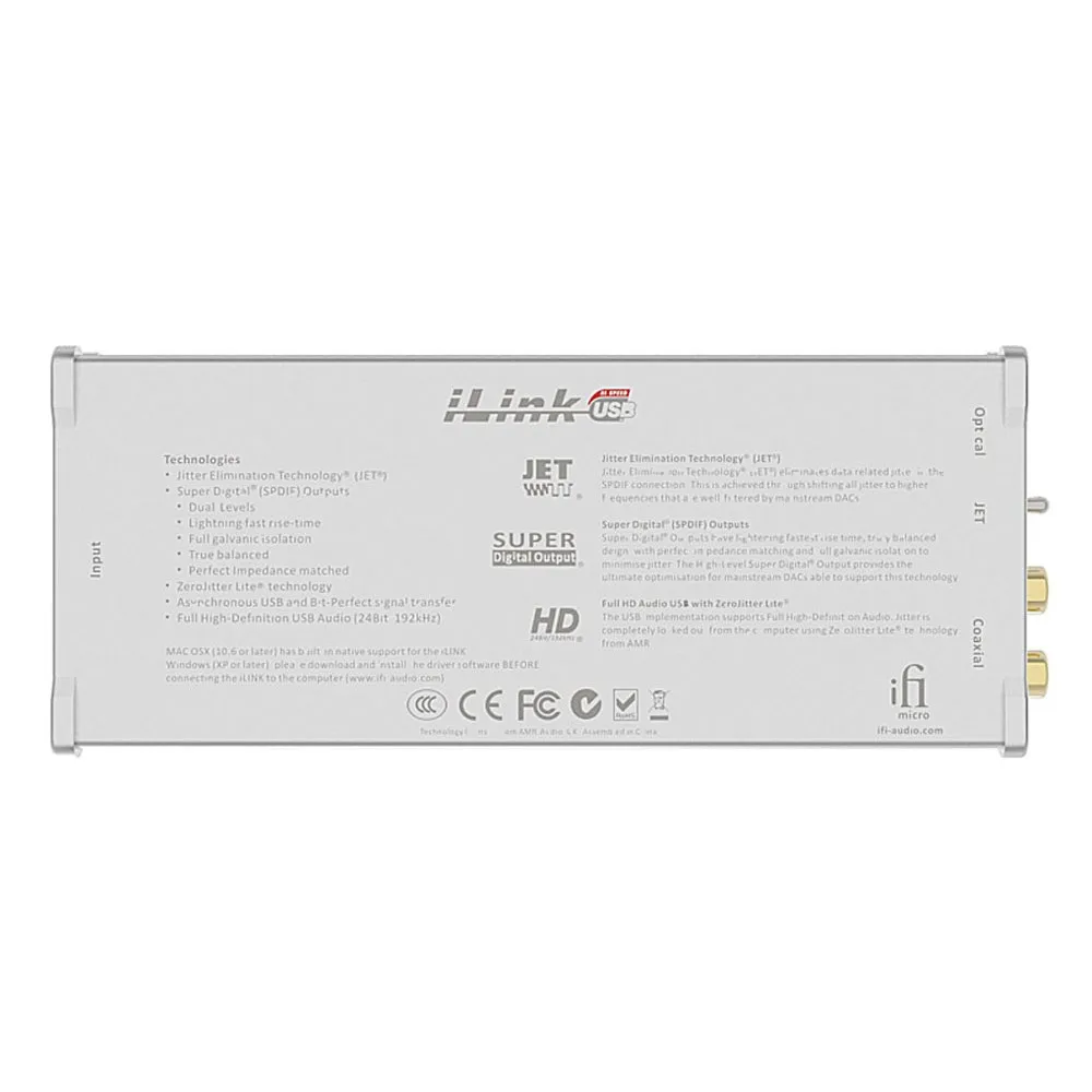 Оригинальный преобразователь iFi Audio Micro iLink 24 бит/192 кГц USB в SPDIF|192khz usb|usb to spdifusb spdif