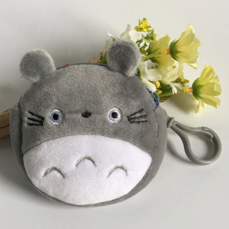 Новый мини кошелек Totoro 8 см с плюшевым крючком для ключей практичная сумка монет
