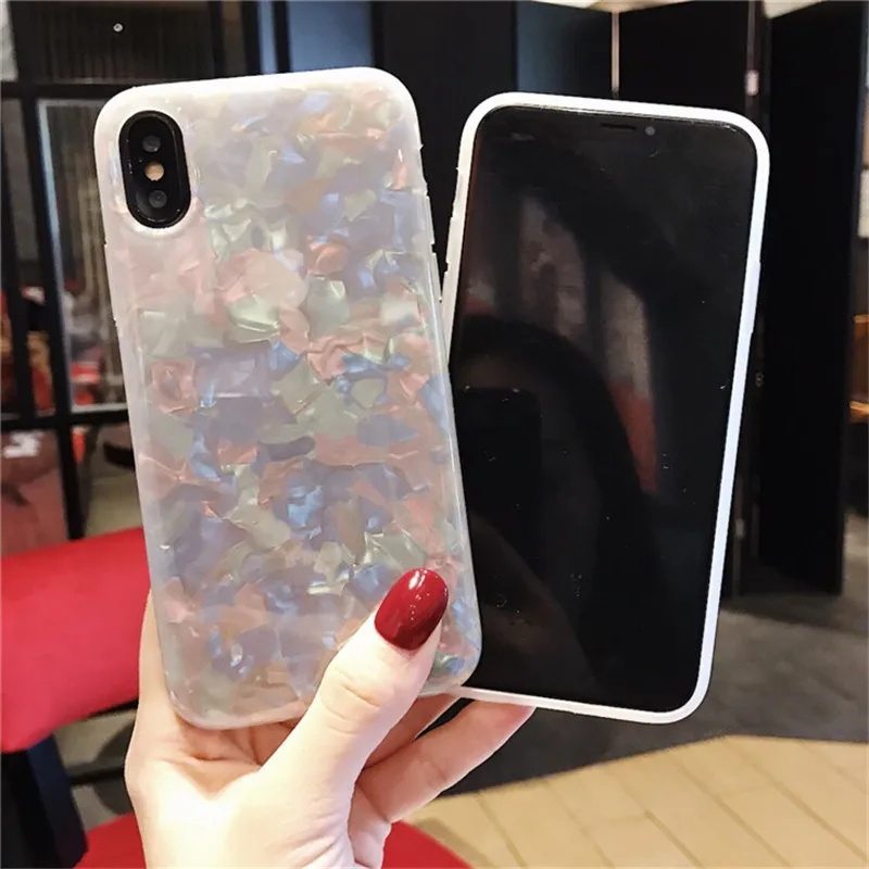 Роскошный блестящий чехол для телефона на iPhone 6 S 7 8 Plus Dream Shell чехлы с рисунком XR XS