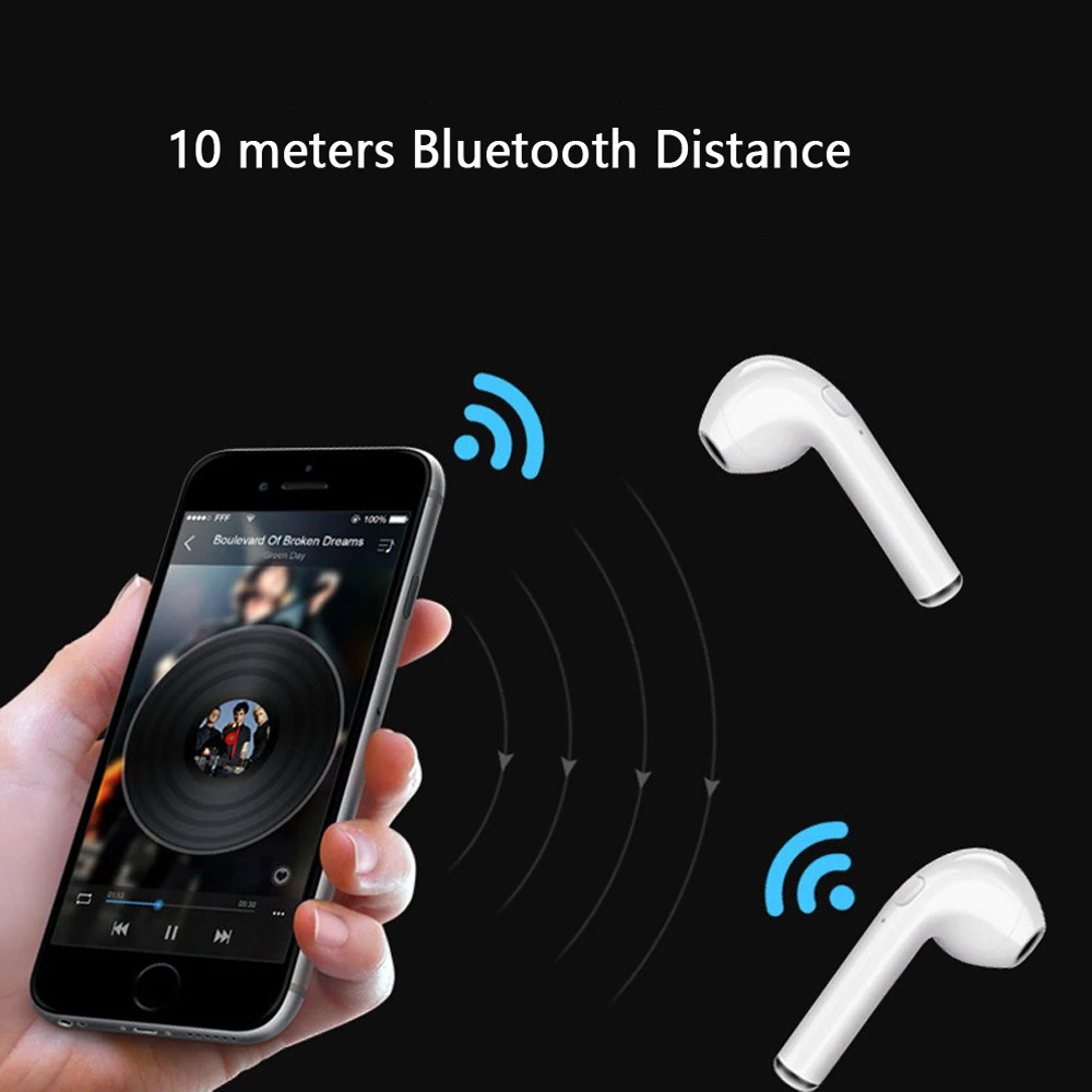 Оригинальные беспроводные наушники i7s TWS V4.2 Bluetooth Бас гарнитура с микрофоном