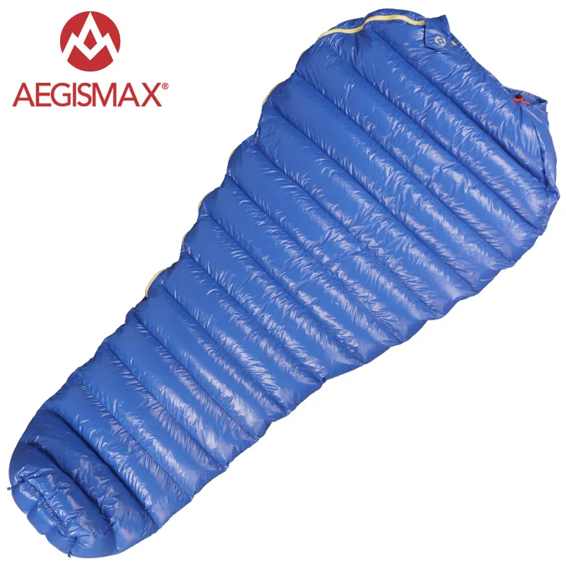 Уличный сверхлегкий спальный мешок AEGISMAX M2 из белого гусиного пуха для кемпинга