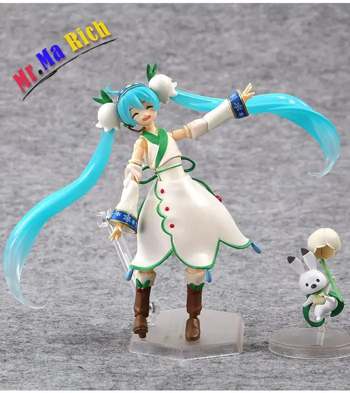 Японский аниме фигурка Вокалоид Хацунэ Мику Снежная 2015 Figma Ex 024 Снежный