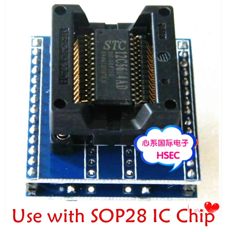 Переходник SOP28 на DIP28 с двойным разъемом для печатной платы 300mil SOIC28 адаптер