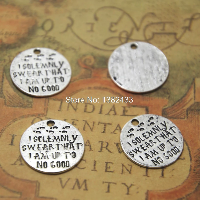 15 шт. я торжественно утверждаю, что не хорошие серебряные подвески HP, подвеска 20 мм