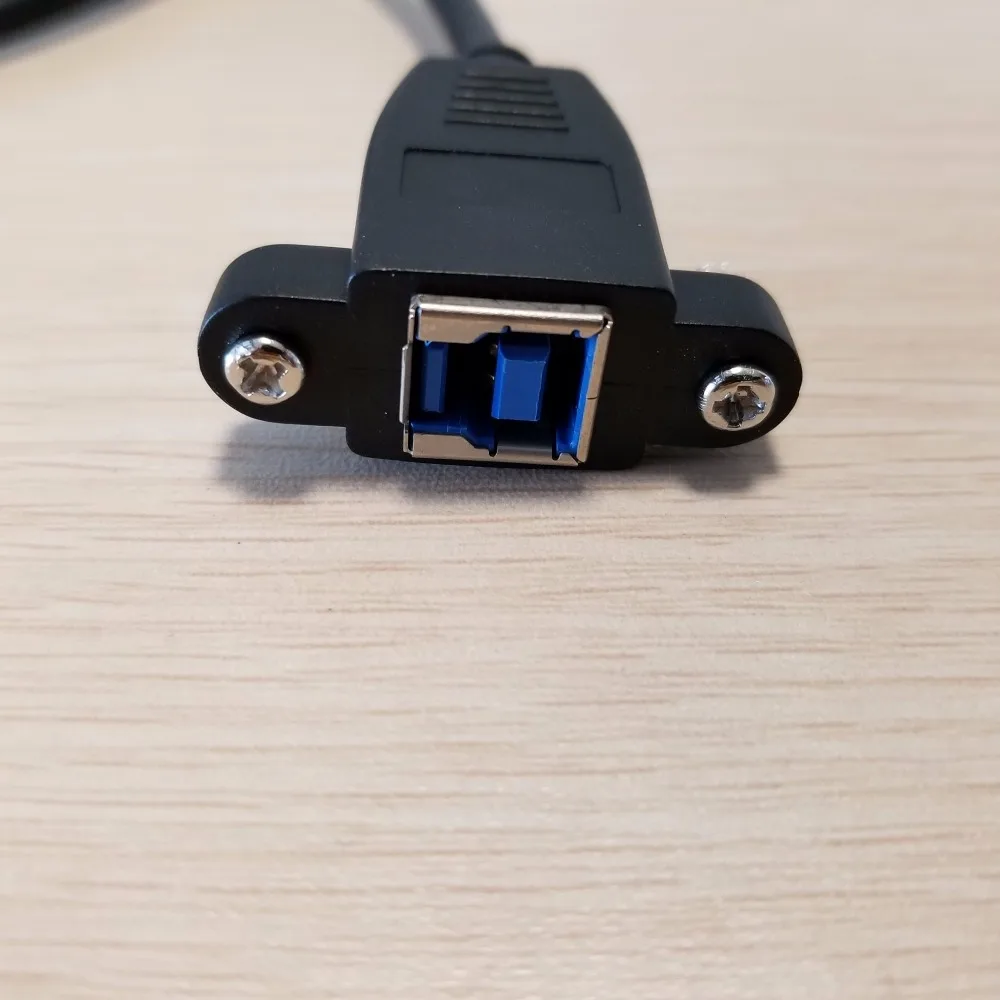 100 шт./лот крепление на панель с винтовым замком USB 3 0 Тип B удлинитель для принтера
