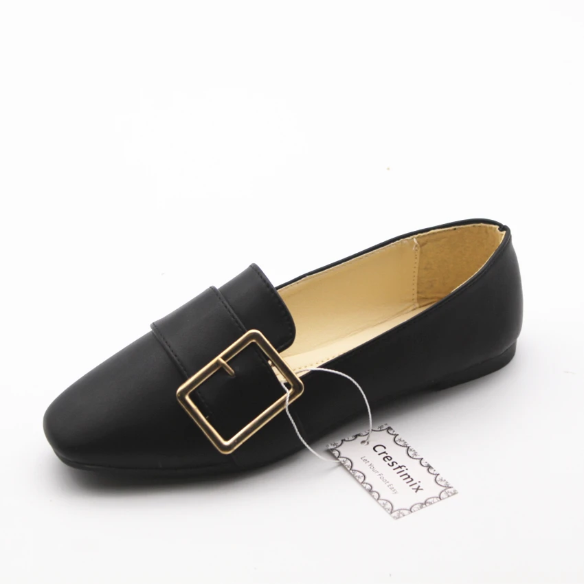 

Cresfimix women fashion soft pu leather flat shoes lady cute spring summer soft shoes woman's casual comfy white shoes zapatos
