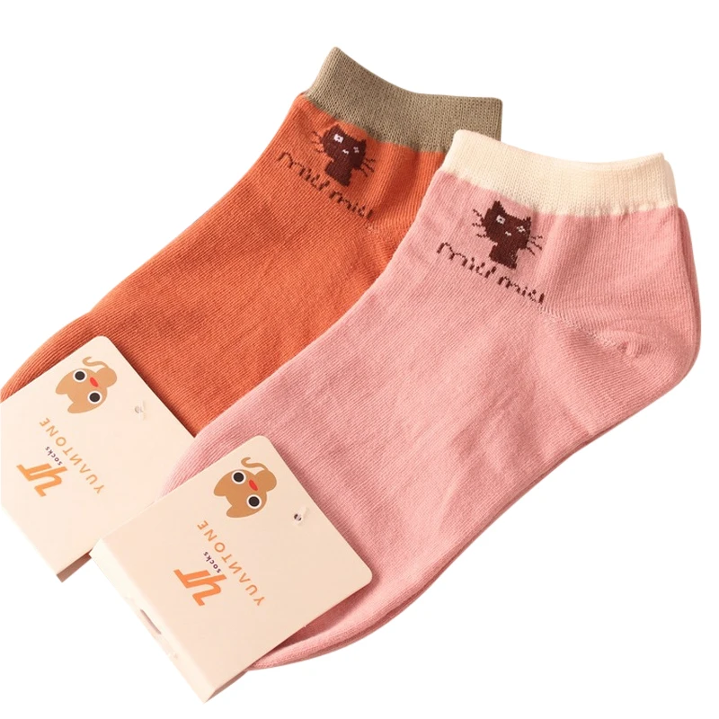 Хит продаж хлопковые носки лодочкой для женщин с милым узоров в виде мультяшного