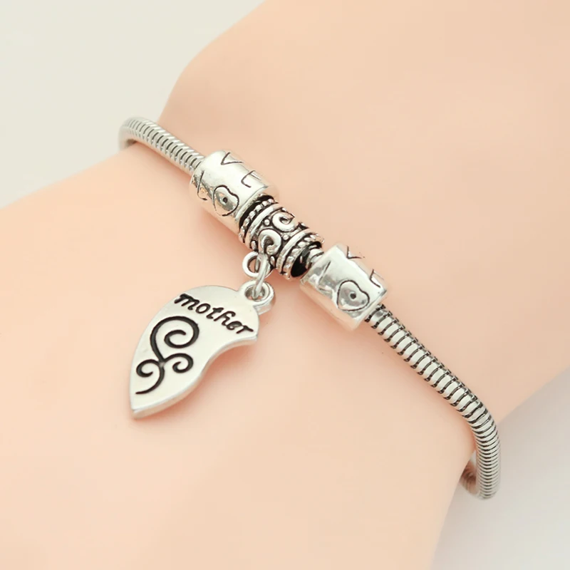 Браслеты 2 шт./компл. украшения для мам резьба любовь бусины родная кожа женское