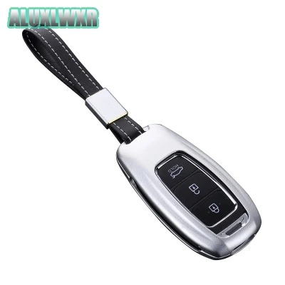 

Car Key Cover Car Styling High Quality Aluminum Alloy for Hyundai KONA KAUAI 2018 2019 Keys Protection Case Chain Accessories
