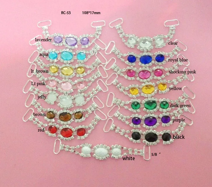 

Free shipping 10PCS acrylic rhinestone connector can choose colors RC-53