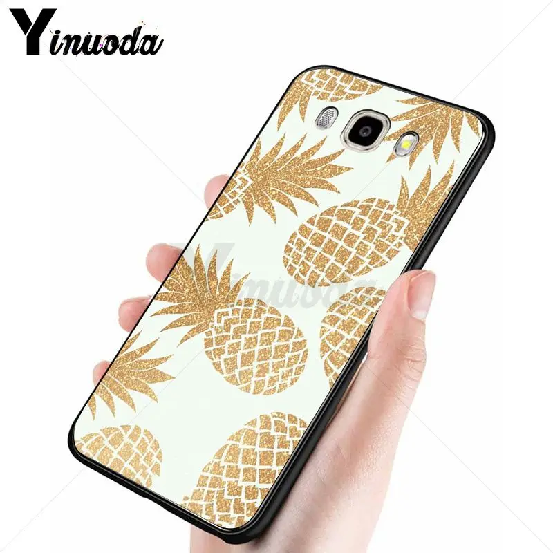 Yinuoda Summer Delicious Fruit Cute gold Pineapple Phone Case For Samsung Galaxy j6plus j7 prime j8 j2 j4plus 2018 cover | Мобильные
