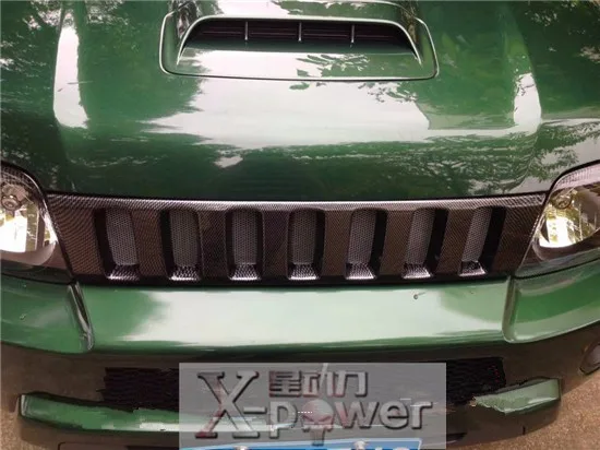 Углеродная волокнистая решетка для Suzuki Jimny 2012 JB43 внедорожные аксессуары гриль с баг сеткой