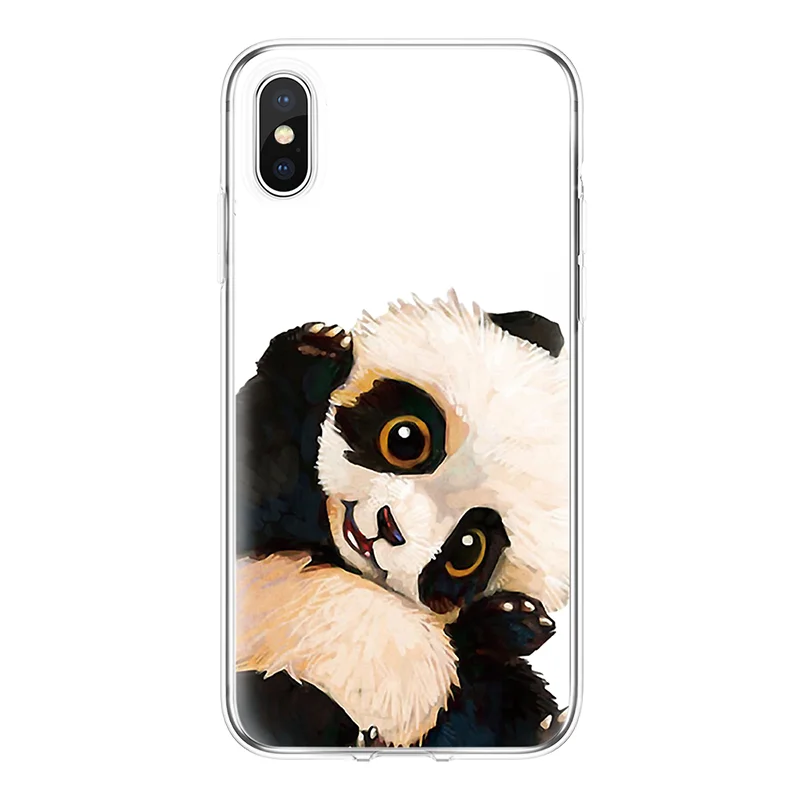 Panda TPU Case For iPhone SE 2020 6 6S 7 8 Plus 11 Pro X XR XS Max Xiaomi Mi A3 9 Lite cc9e Redmi Note 5 Funda |