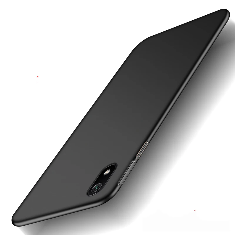 Полный корпус покрытие чехол для телефона для Xiao mi 7A красный mi 7A красный mi 7A 5,45 дюймов красный mi 7A ультра тонкий матовый Жесткий PC чехол - Цвет: Черный