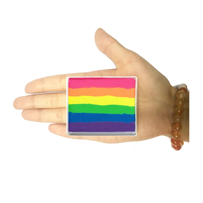 Радужная флуоресцентная краска для лица неоновая УФ тела светящийся макияж