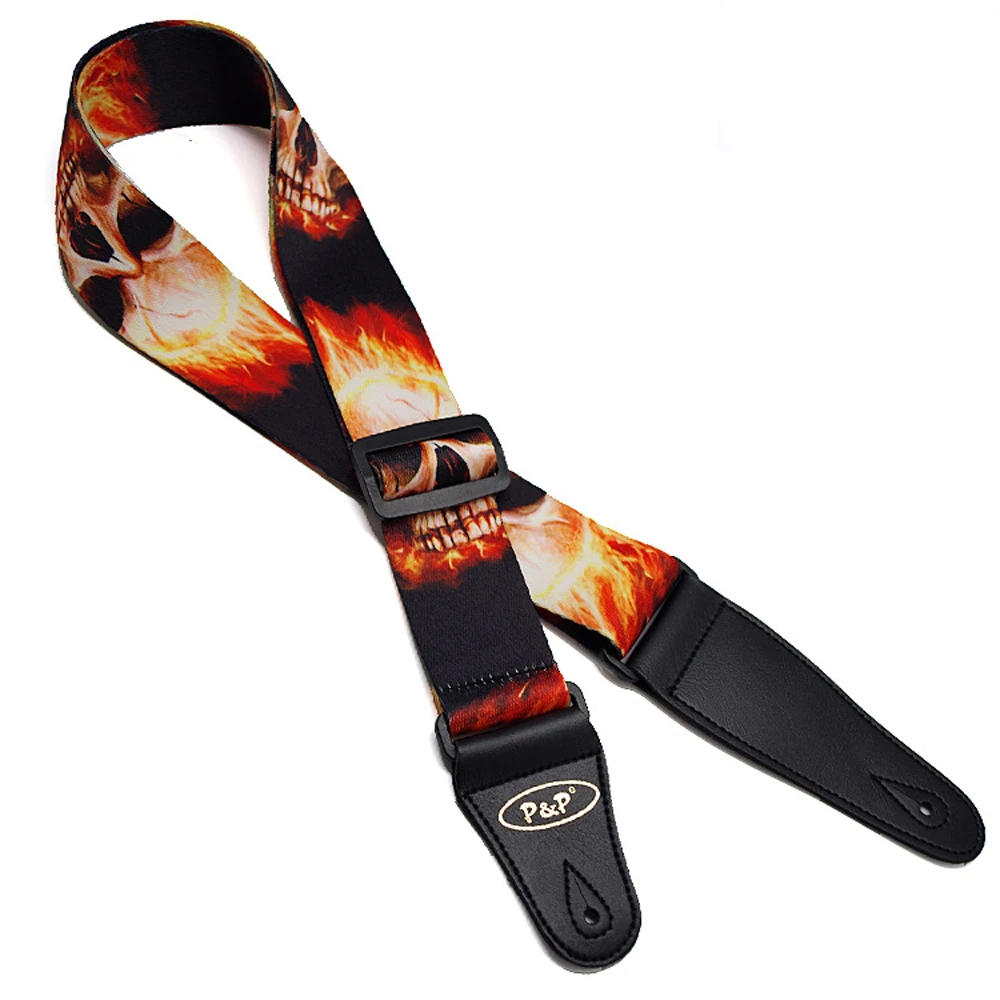 Ремешок для электрогитары с рисунком черепа|guitar strap|guitar strap patternbass |