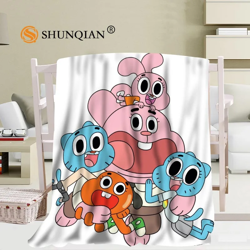 Изготовленное на заказ одеяло удивительный мир Gumball мягкое одеяло Сделай Сам ваша картина украшение спальни размер 56x80 дюймов, 50X60 дюймов, 40X50 дюймов