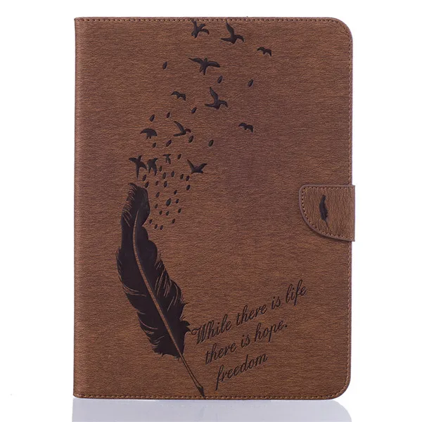 brown Роскошные Чехлы для планшетов, чехлы для samsung Galaxy Tab S2, 9,7 дюймов, SM-T810, SM-T815 из искусственной кожи, флип-бумажник, подставка, чехол для T810 T815 - Цвет: brown