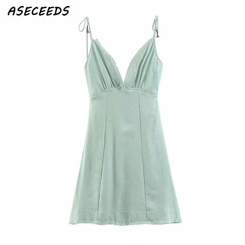 Летнее платье женское сексуальное без рукавов с открытой спиной вечернее мини 2019