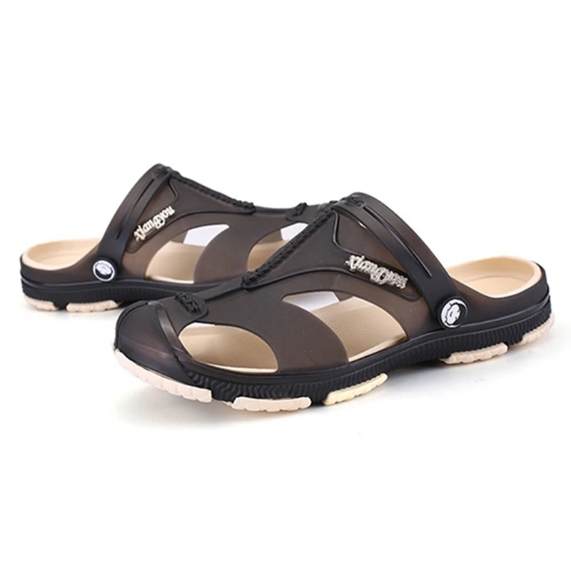 Сандалии мужские для пляжа и прогулок мягкие дышащие Нескользящие шлепанцы