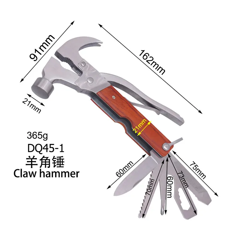Claw Hammer 1 шт. инструменты для пчеловодства, инструменты для ремонта улей, шило в форме топора, плоскогубцы с деревянной ручкой из нержавеющей стали, три модели - Цвет: Claw Hammer