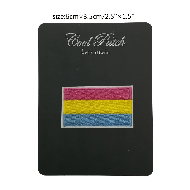 Любвеобильного сковорода Гордость Флаг нашивки значки гей брак прав лесбиянок