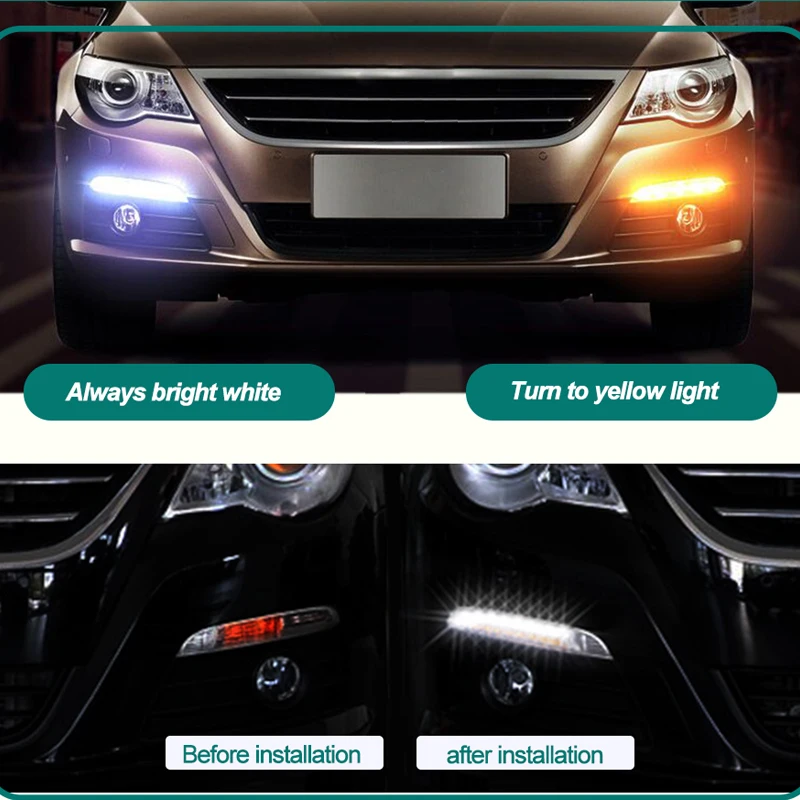 Hlxg Автомобильный светодиодный Габаритные огни 16 s для Volkswagen CC 2010 2011 2012 2013 DRL