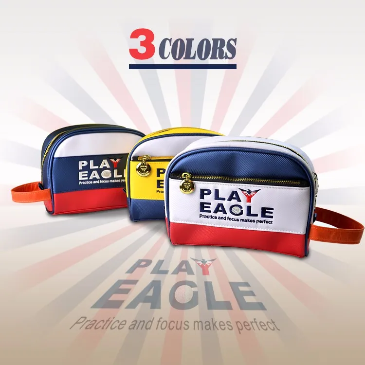 PLAYEAGLE 1 шт. многофункциональная Мужская/женская сумка для гольфа из искусственной кожи мини сумки для игры в гольф стандартный размер сумка для гольфа для мяча/тройника